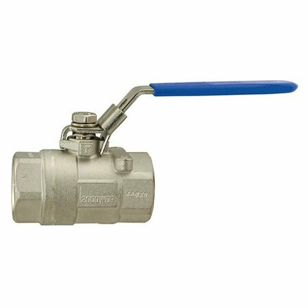 BONOMI NORTH AMERICA 3/8in FULL PORT 2-PIECE STAINLESS STEEL VENTED BALL VALVE W/ LOCKING HANDLE 700LL-3/8